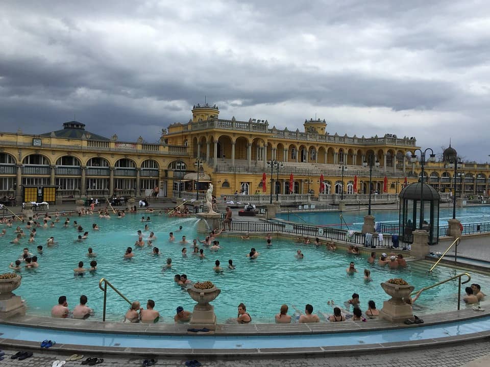 Thermal baths in Budapest.